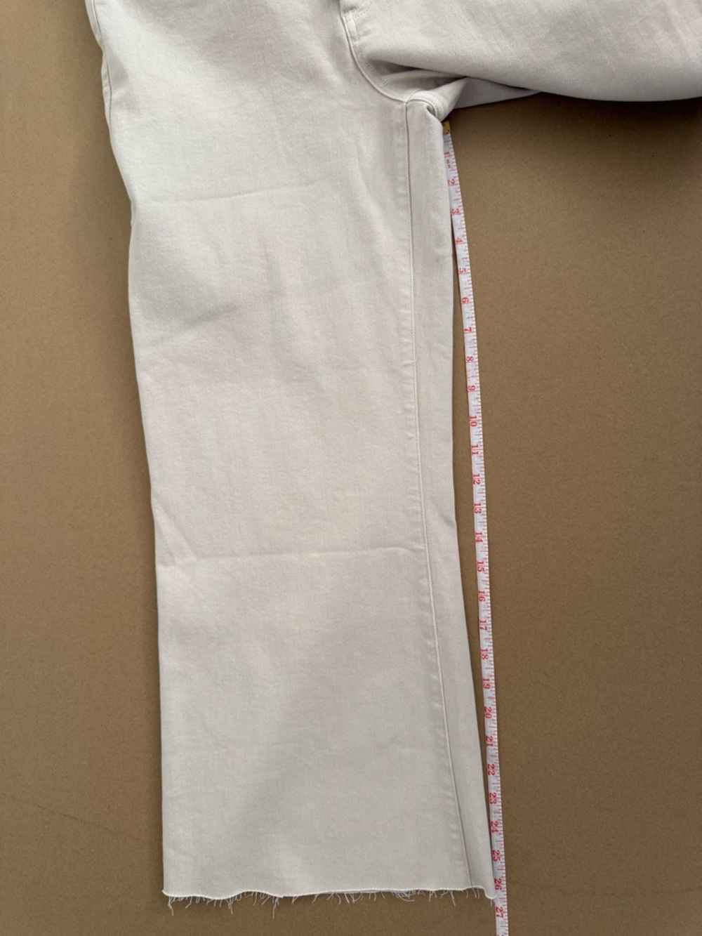 Frank & Eileen Wide-Leg Gaucho Jeans in Sand size 31 Italian dream denim - Picture 7 of 15